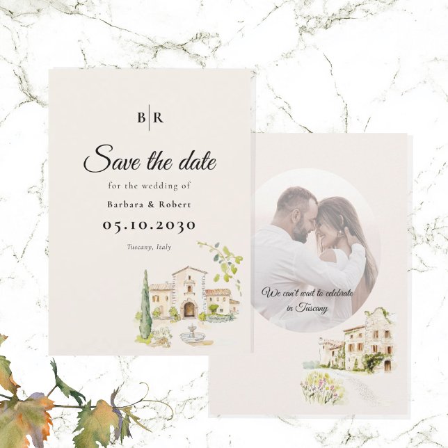 Tuscany Italy Destination Wedding Save The Date (Creator Uploaded)