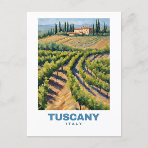 Tuscany Italy Exotic Travel Vintage Art Postcard