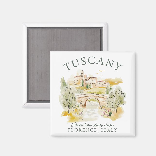 Tuscany Italy – Florence Travel Gift Magnet (Front/Back)