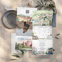 Tuscany Italy | Illustrated Wedding