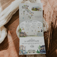 Tuscany Italy | Illustrated Wedding