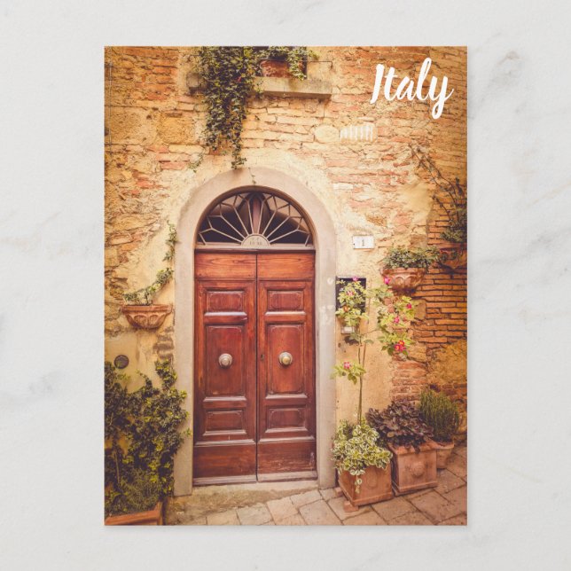 Tuscany Italy Italian Door Travel Photo Postcard (Front)