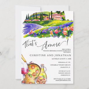 Tuscany Italy   Italian Food   Rehearsal Dinner  Invitation