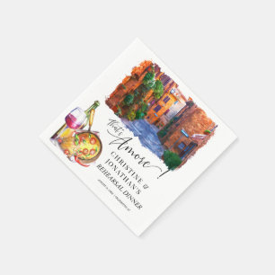 Tuscany Italy   Italian Food   Rehearsal Dinner Napkin