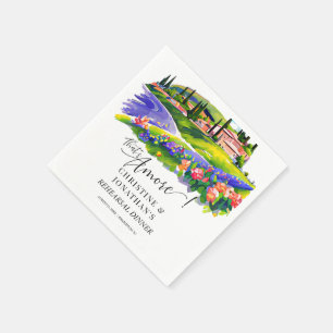 Tuscany Italy Italian Food Rehearsal Dinner Napkin