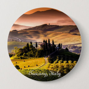 Tuscany, Italy - landscape photograph 10 Cm Round Badge