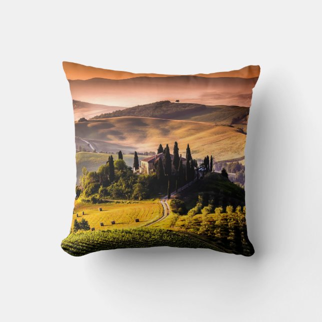 Tuscany, Italy landscape photograph Cushion (Front)