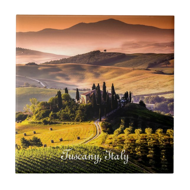 Tuscany, Italy - landscape photograph Tile (Front)