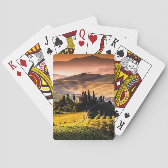 Tuscany, Italy landscape. Playing Cards (Back)