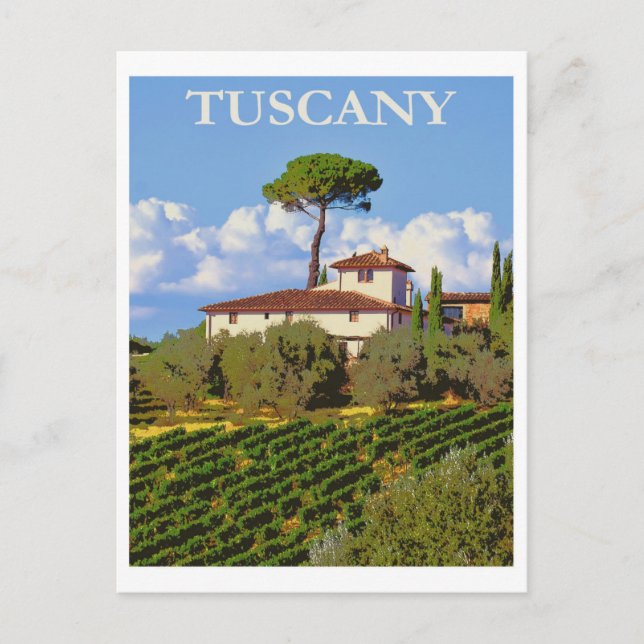 TUSCANY ITALY POSTCARD (Front)