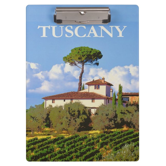 Tuscany Italy Poster Clipboard (Front)