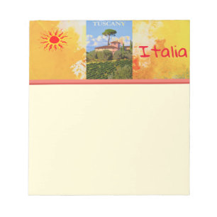 Tuscany Italy Poster Notepad