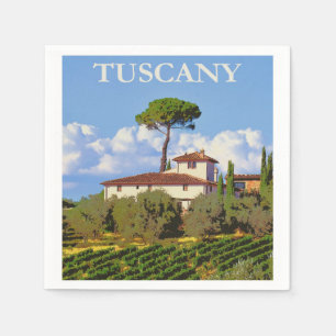 Tuscany Italy Poster Paper Napkin