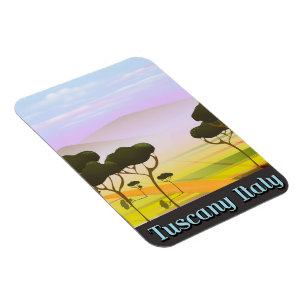 Tuscany Italy travel landscape. Magnet