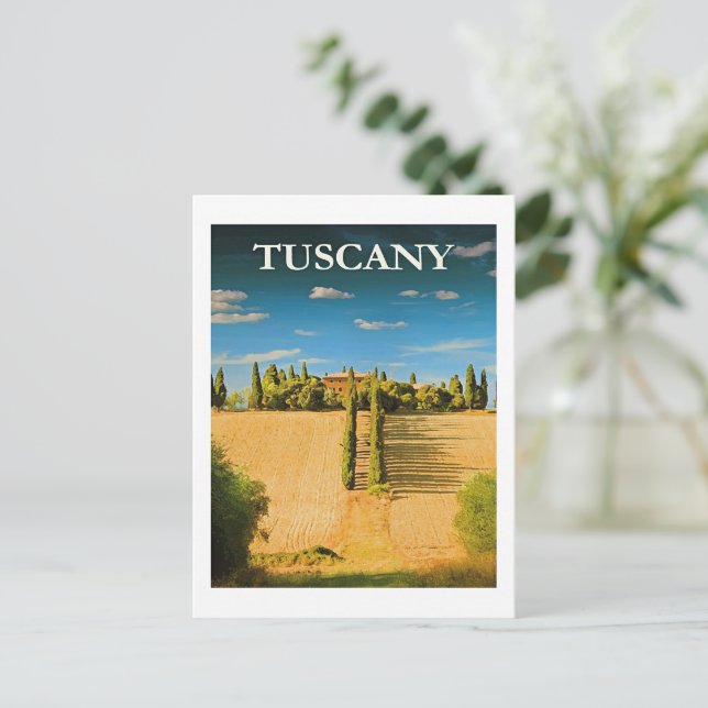 Tuscany, Italy travel poster Postcard (Standing Front)