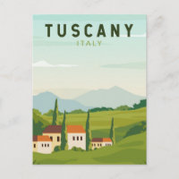 Tuscany Italy Travel Vintage Art