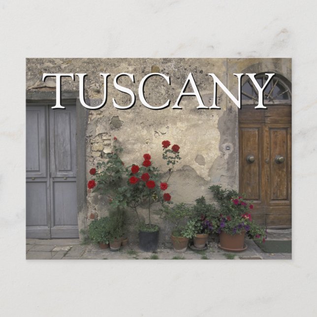 Tuscany, Italy | Tuscan Doorway | Happy Birthday Postcard (Front)