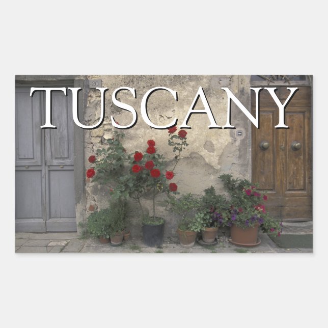 Tuscany, Italy | Tuscan Doorway Rectangular Sticker (Front)