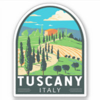 Tuscany Italy Vineyard Travel Art Vintage