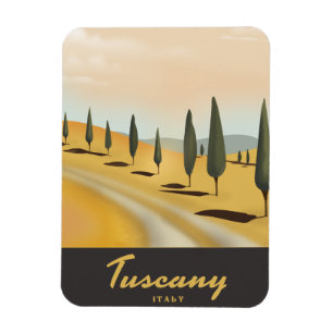 Tuscany Italy vintage style travel poster Magnet