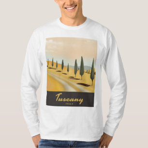 Tuscany Italy vintage style travel poster T-Shirt
