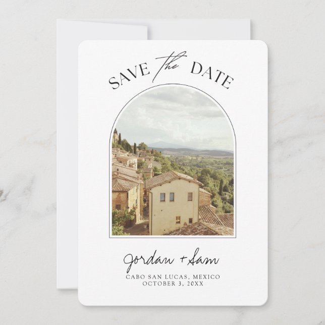 Tuscany Italy Wedding Save the Date Invitation (Front)