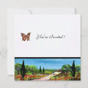 TUSCANY LANDSCAPE 4,yellow green white Invitation