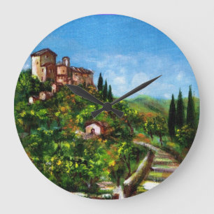 TUSCANY LANDSCAPE LARGE CLOCK