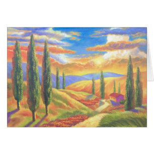 Tuscany Landscape Painting - Multi