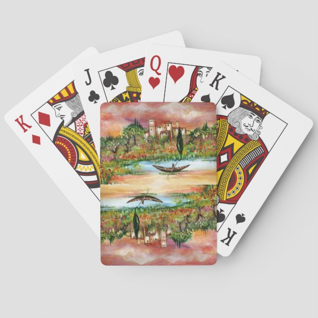 TUSCANY LANDSCAPE /  RIVER  SUNSET PLAYING CARDS (Back)