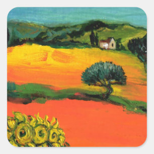 TUSCANY LANDSCAPE square Square Sticker