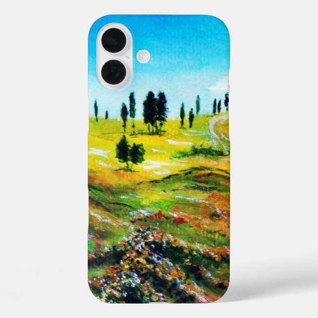 TUSCANY LANDSCAPE WITH POPPIES Case-Mate iPhone CASE (Back)
