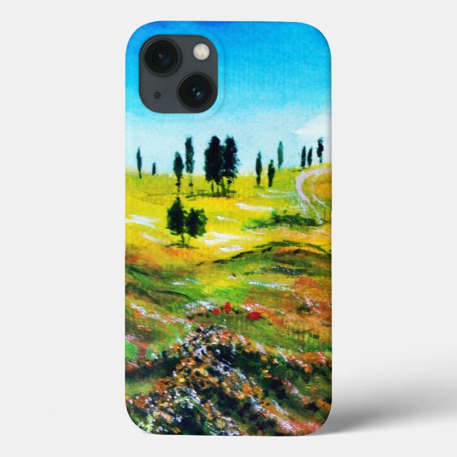 TUSCANY LANDSCAPE WITH POPPIES Case-Mate iPhone CASE (Back)