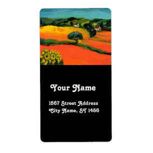 TUSCANY LANDSCAPE WITH SUNFLOWERS