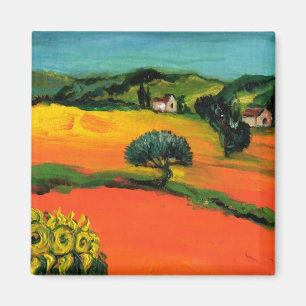 TUSCANY LANDSCAPE WITH SUNFLOWERS MAGNET