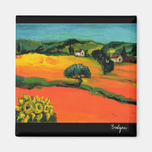TUSCANY LANDSCAPE WITH SUNFLOWERS MAGNET