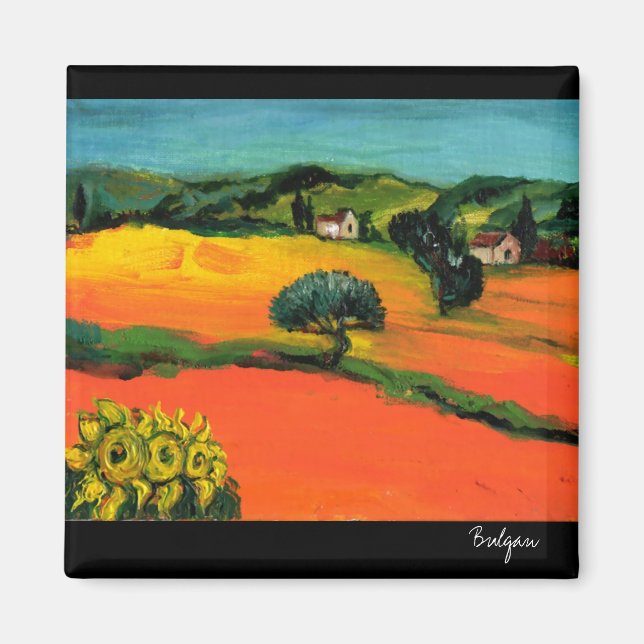 TUSCANY LANDSCAPE WITH SUNFLOWERS MAGNET (Front)