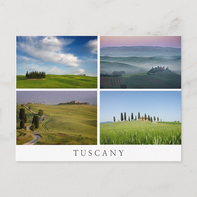 Tuscany landscapes collage postcard (Front)