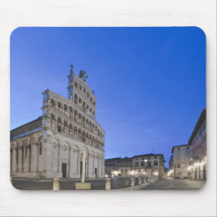 Tuscany, Lucca, Piazza San Michele at Dawn Mouse Mat
