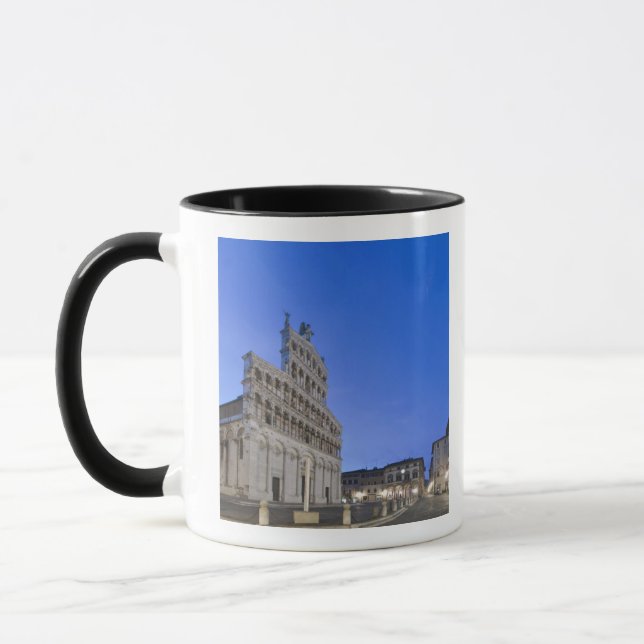 Tuscany, Lucca, Piazza San Michele at Dawn Mug (Left)