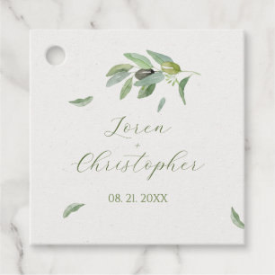 Tuscany Olive Leaves Branch-Thank You Favour Tags