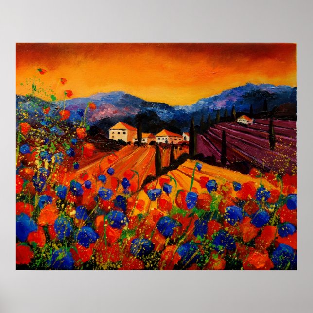 tuscany poppies 45 poster (Front)