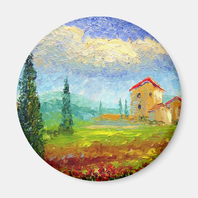 Tuscany Poppies Magnet (Front)