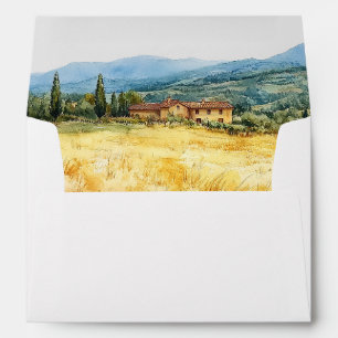 Tuscany Rustic Country Wedding Return Address Envelope