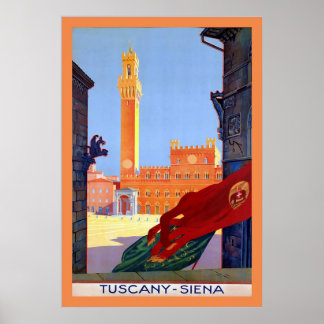 Tuscany ~ Siena ~ Vintage Italian Travel Poster