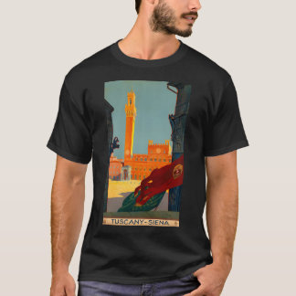 Tuscany Siena Vintage Travel Poster T-Shirt