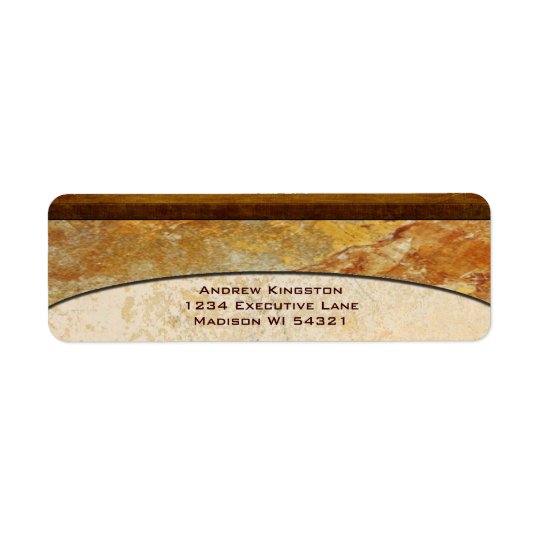 Tuscany Stone Marble Architectural Custom Return Address Label