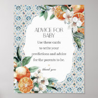Tuscany Tile Italian Advice for Baby Baby Shower