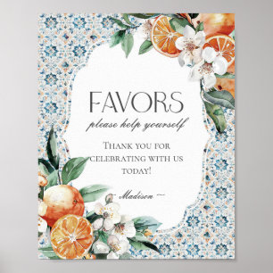 Tuscany Tile Italian Beach Coastal Favours Sign