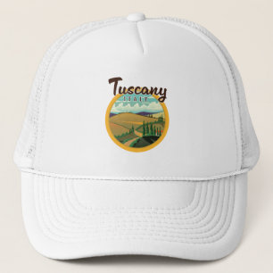 Tuscany travel logo trucker hat
